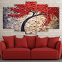 Wallity Cuadro Decorativo de 5 Piezas en MDF (100 x 60 cm)